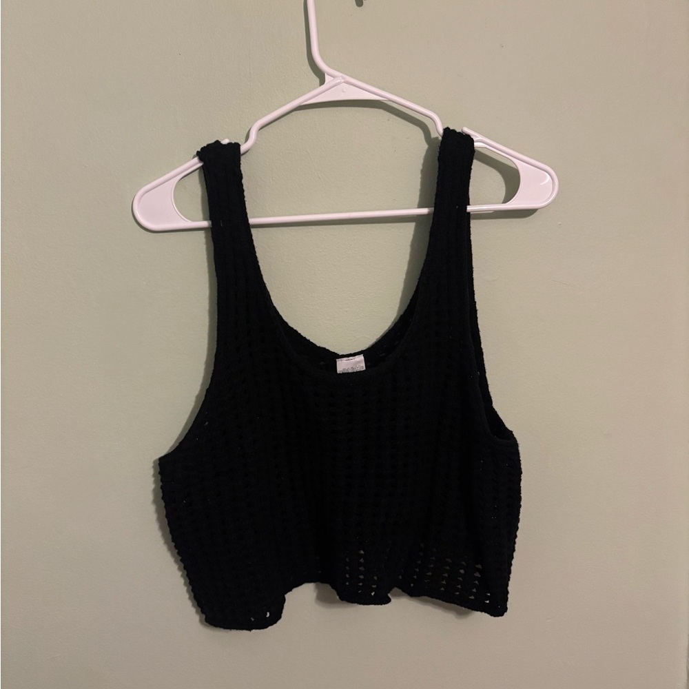 Wild Fable Black Knit Crop Top